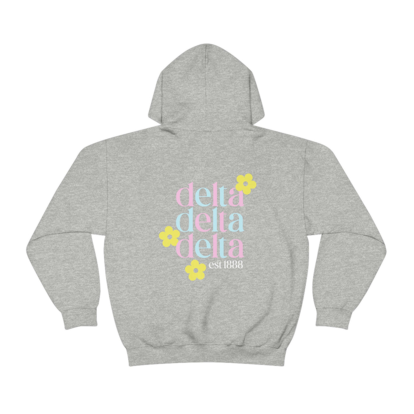 Delta Delta Delta Flower Sweatshirt, Tri Delta Sorority Hoodie