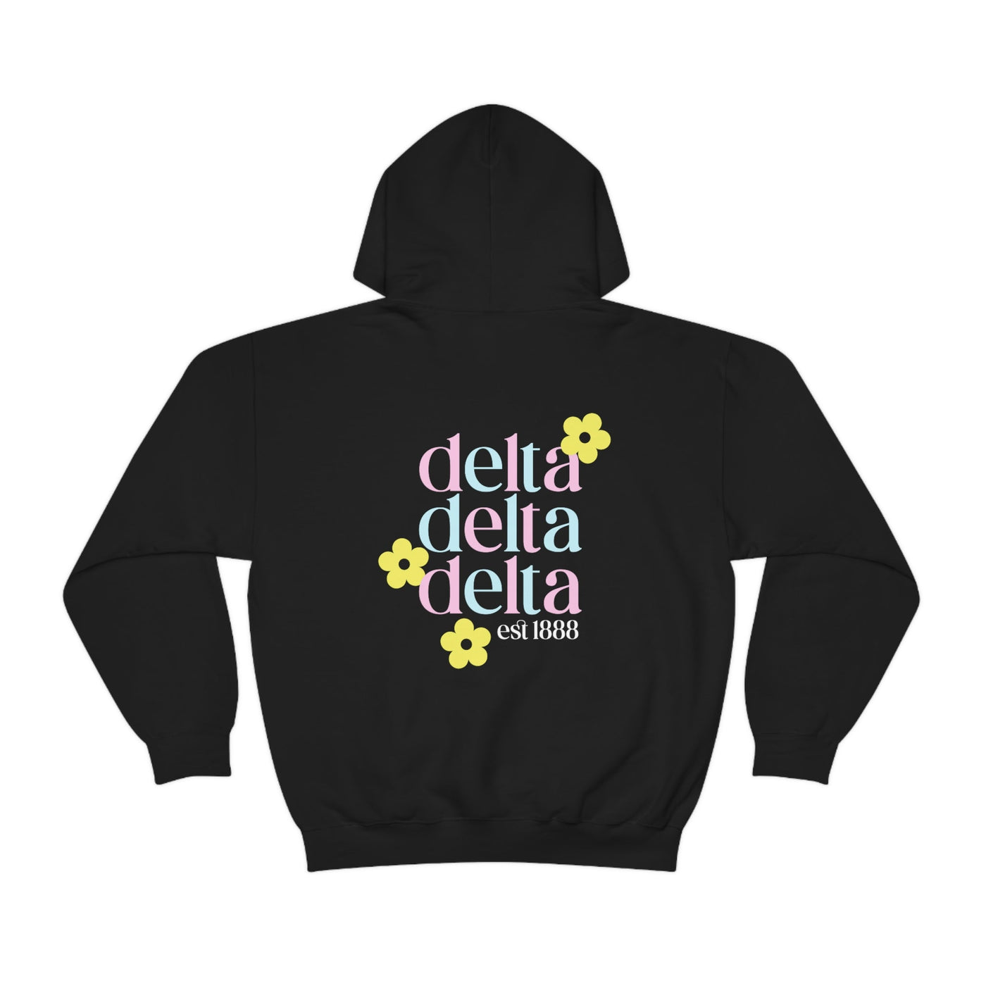 Delta Delta Delta Flower Sweatshirt, Tri Delta Sorority Hoodie