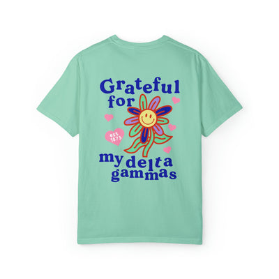 Delta Gamma Grateful Flower Sorority T-shirt