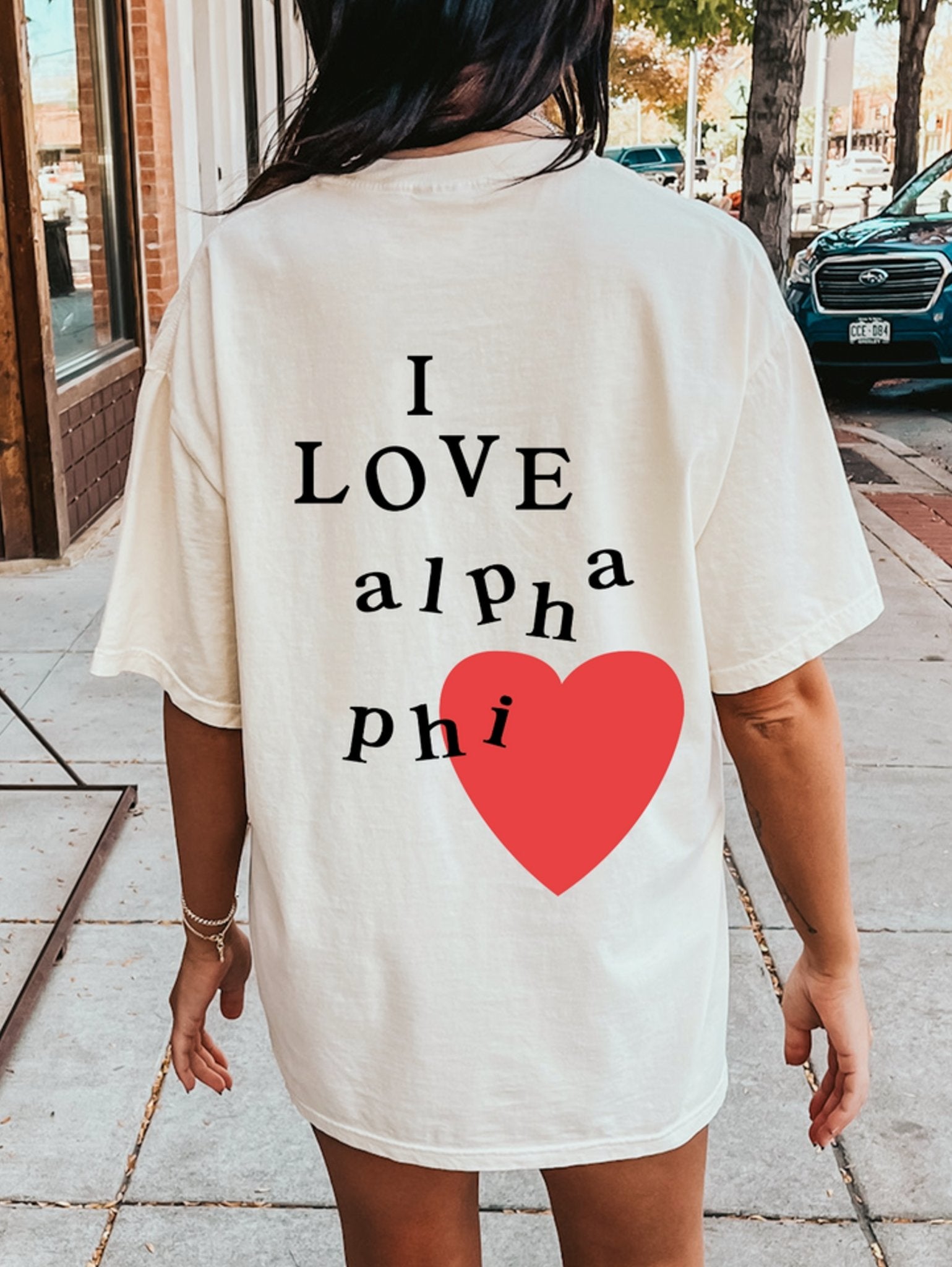 I Love Alpha Phi Sorority Comfy T-Shirt – greekify