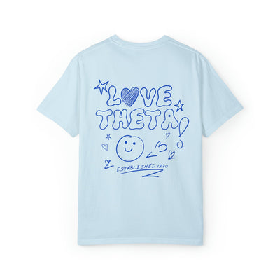 Kappa Alpha Theta Love Doodle Sorority T-shirt