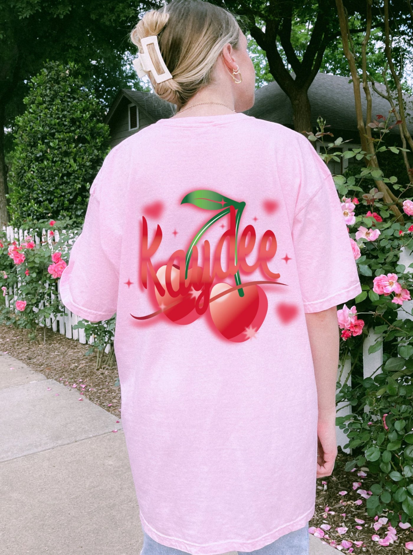 Kappa Delta Cherry Airbrush Sorority T-shirt