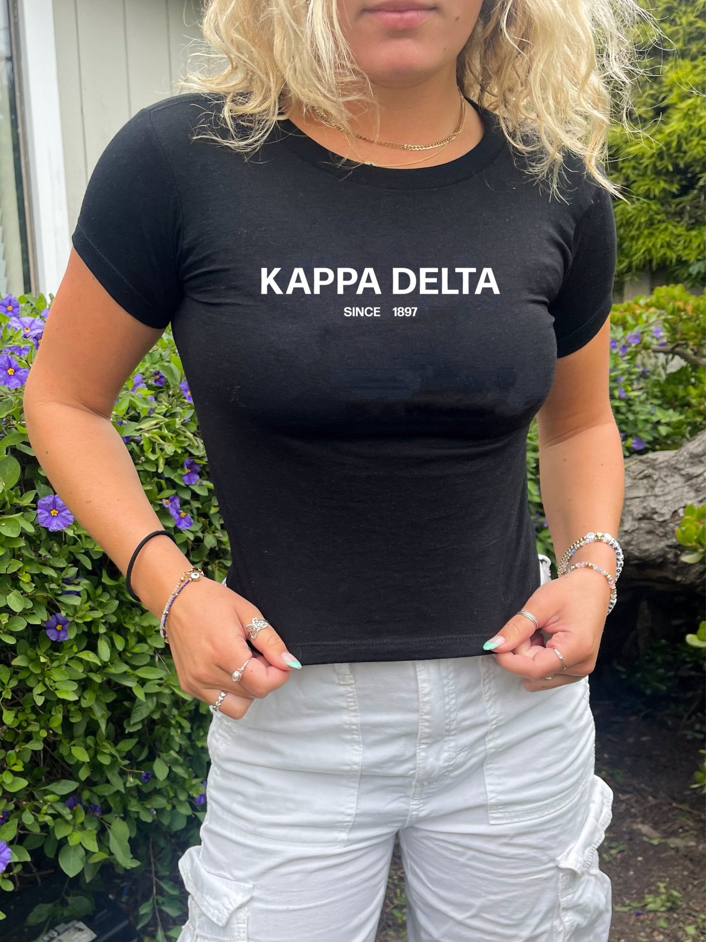 Kappa Delta Sorority Baby Tee Crop Top