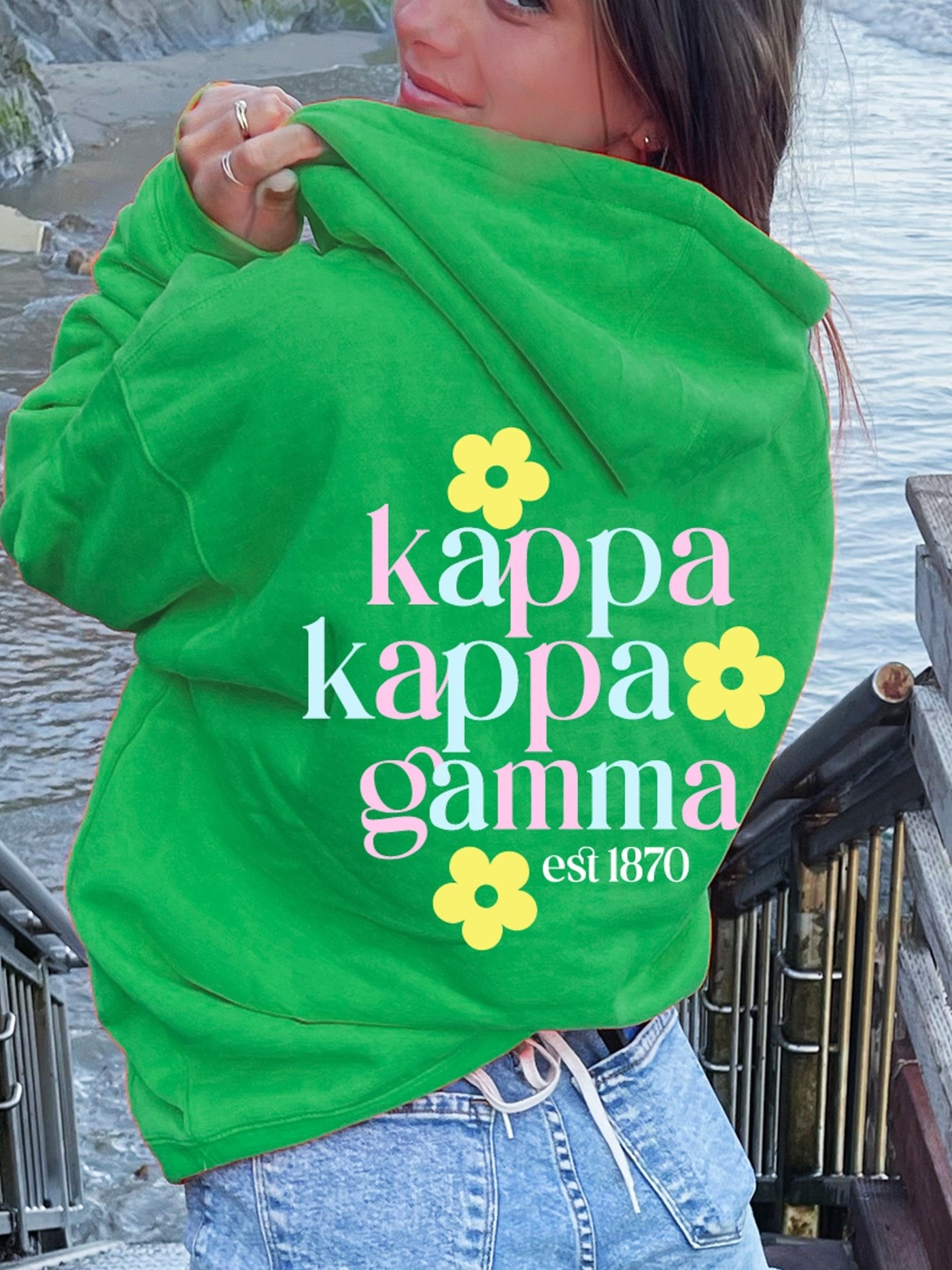 Kappa Kappa Gamma Flower Sweatshirt, KKG Sorority Hoodie