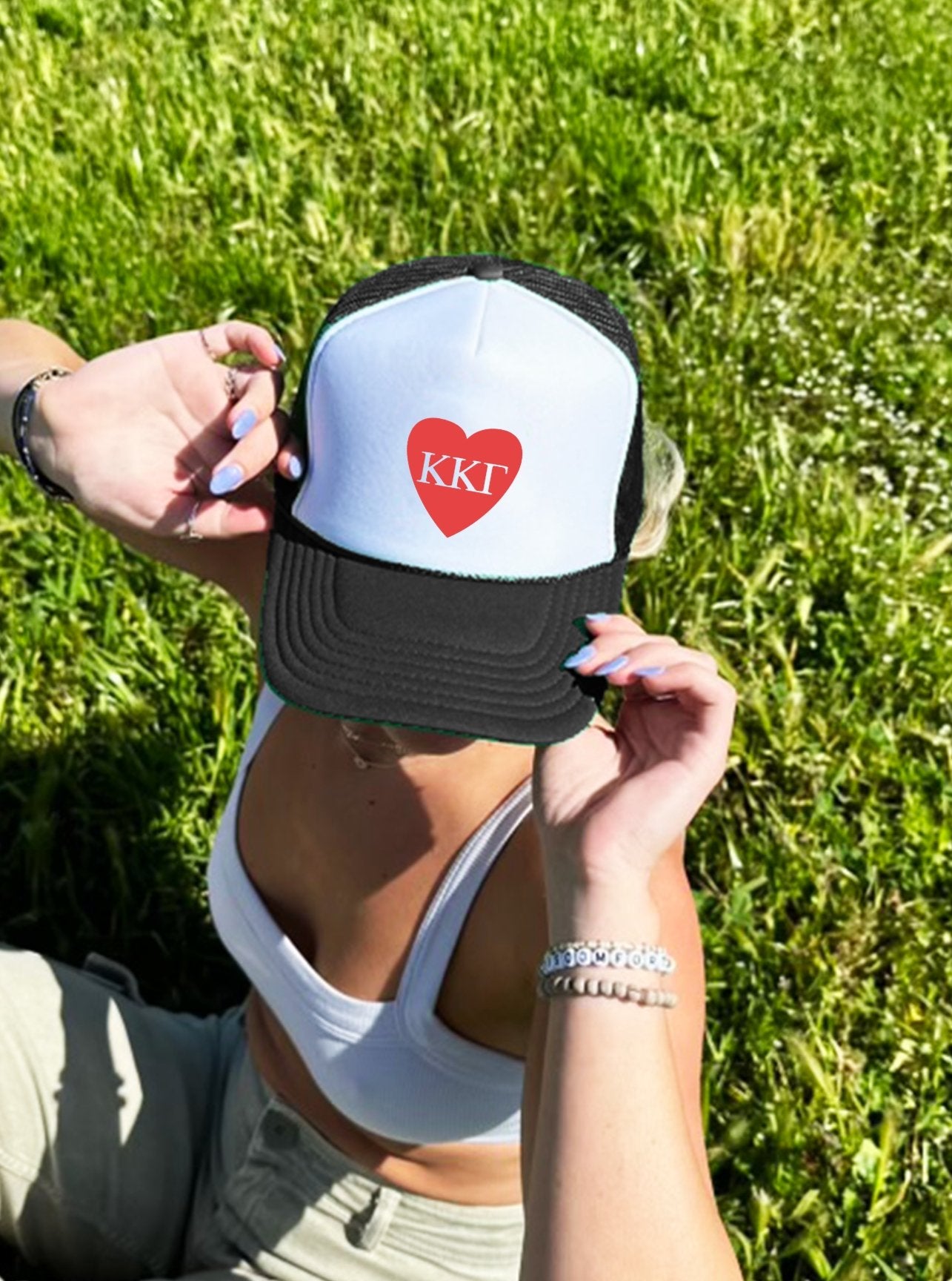 Kappa Kappa Gamma Heart Letters Sorority Foam Trucker Hat