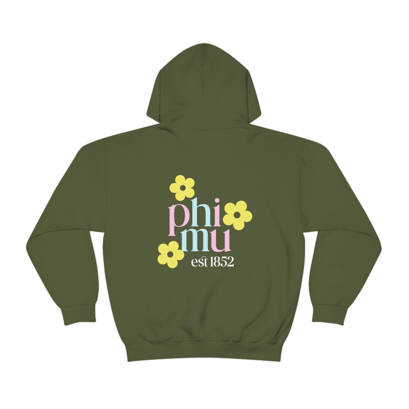 Phi Mu Flower Sweatshirt, Phi Mu Sorority Hoodie