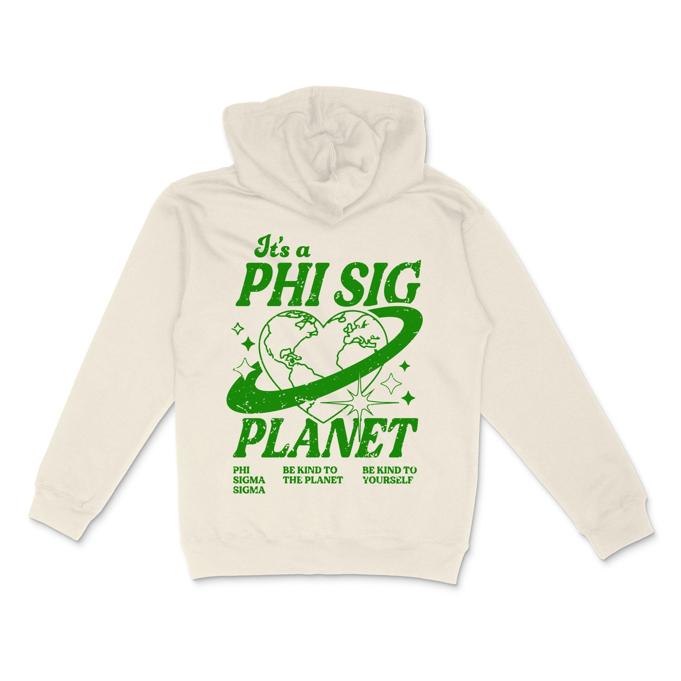 Phi Sigma Sigma Planet Hoodie | Be Kind to the Planet Trendy Sorority Hoodie | Greek Life Sweatshirt | Phi Sig comfy hoodie