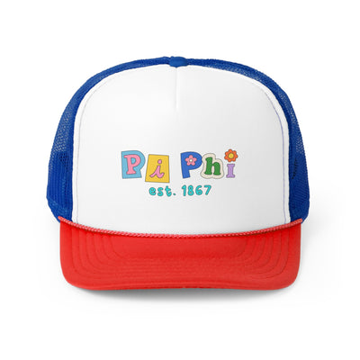 Pi Beta Phi Scrabble Doodle Foam Trucker Hat