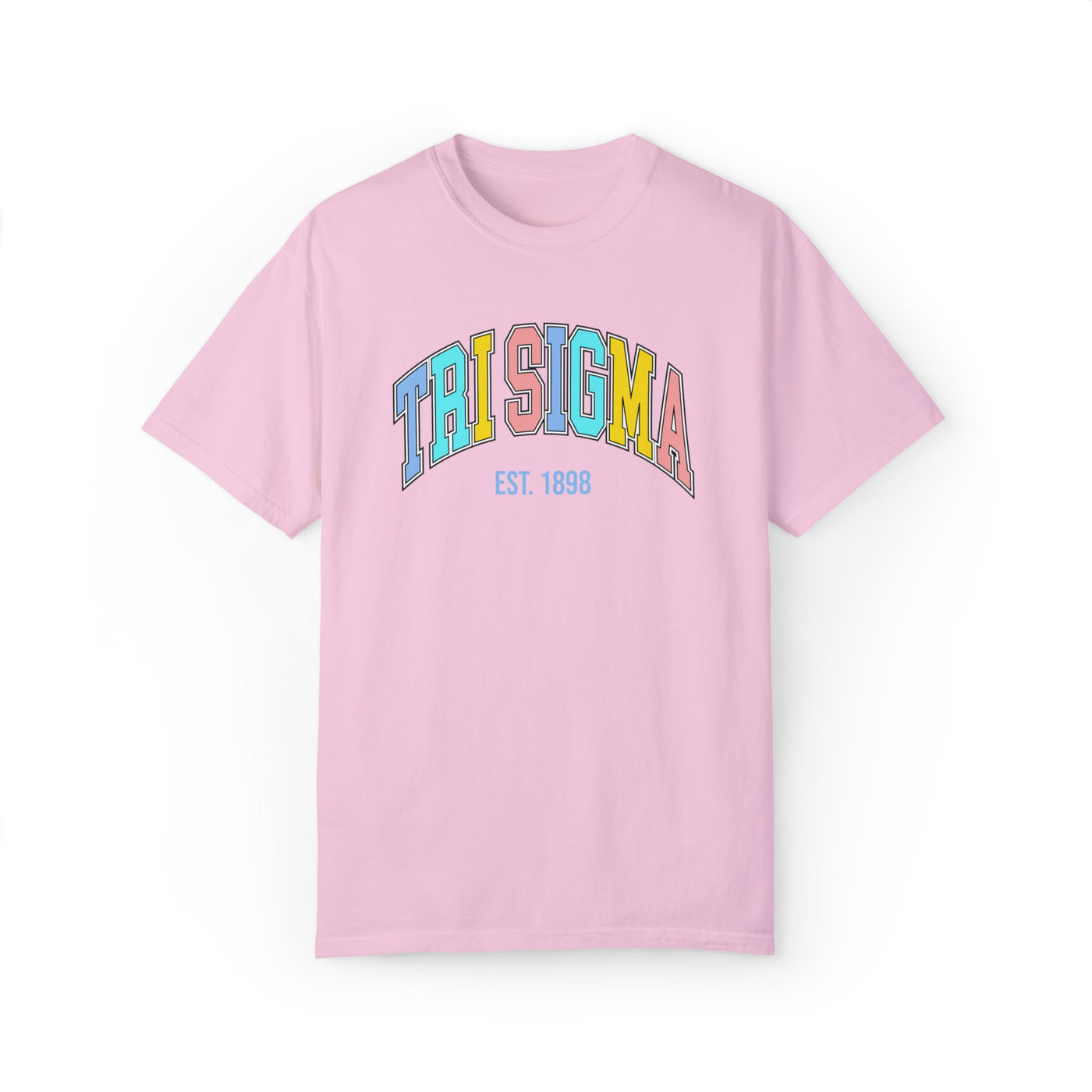 Sigma Sigma Sigma Pastel Varsity Sorority T-shirt